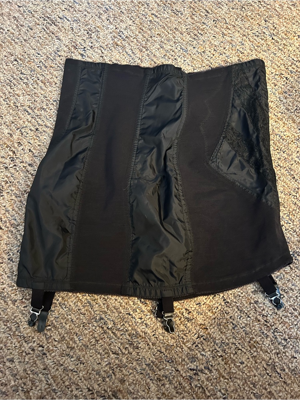 Black Retro Girdle with Garters
